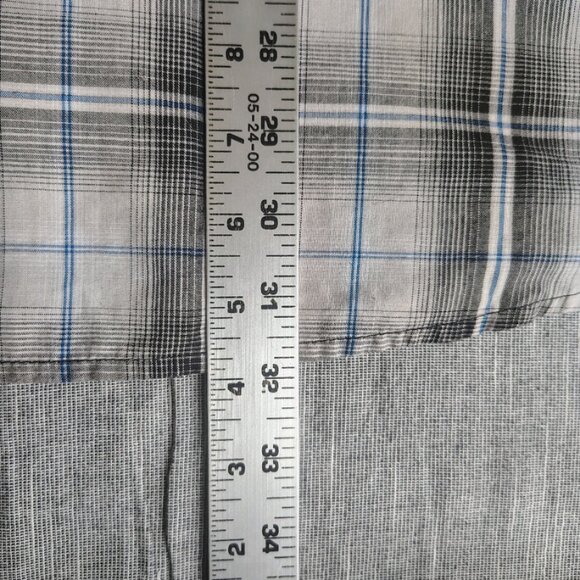 Wrangler Pearl Snap Shirt Size 2XL XXL Short Sleeve Plaid Western Rodeo Cowboy - Picture 5 of 10
